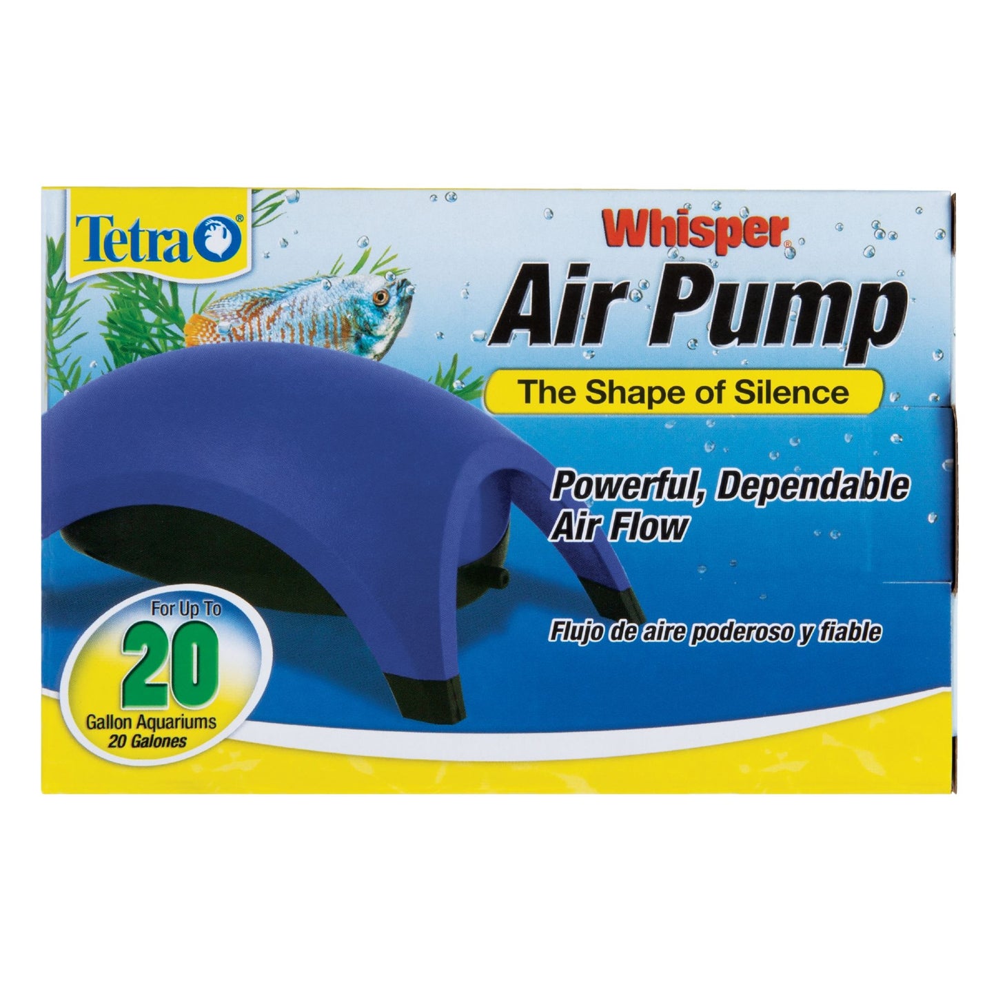Tetra Whisper Air Pump 20 Gal Tank Multi-Colored