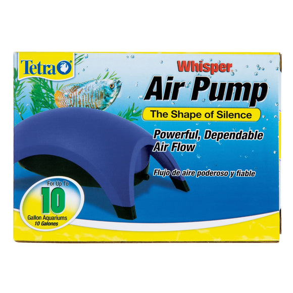 Tetra Whisper Air Pump up to 10 Gallons  for Aquariums  Powerful Airflow