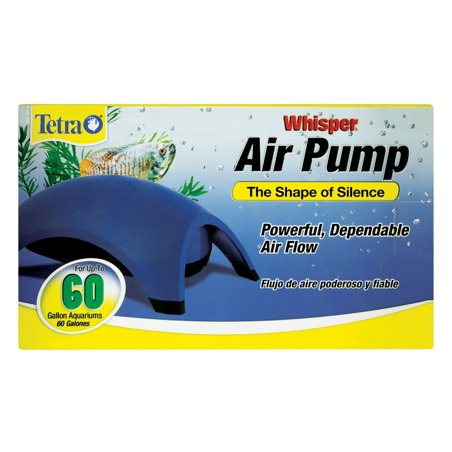 Tetra Whisper Air Pump 40 To 60 Gallons for Aquariums Powerful Airflow Non-UL Listed