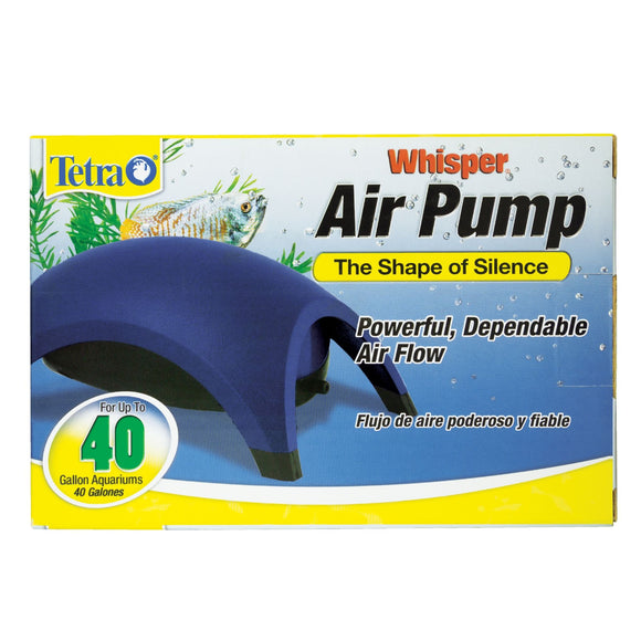 Tetra Whisper Aquarium Air Pump Minimal Noise Maximum Air Flow 40 Gallons