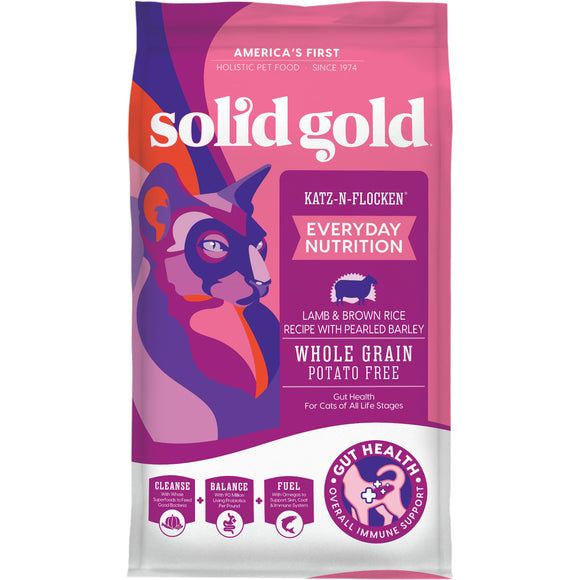 Solid Gold Lamb & Brown Rice Katz-N-Flocken Dry Cat Food, 4 lb