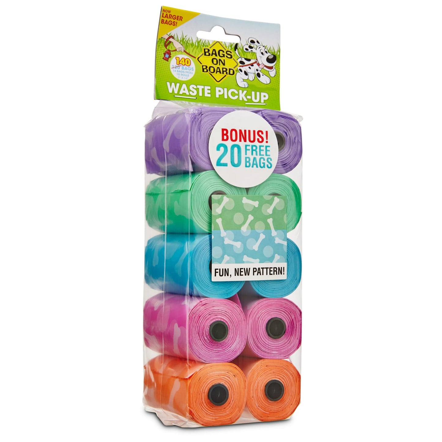 Bags on Board Dog Waste Bag Refills 140ct Fashion Print