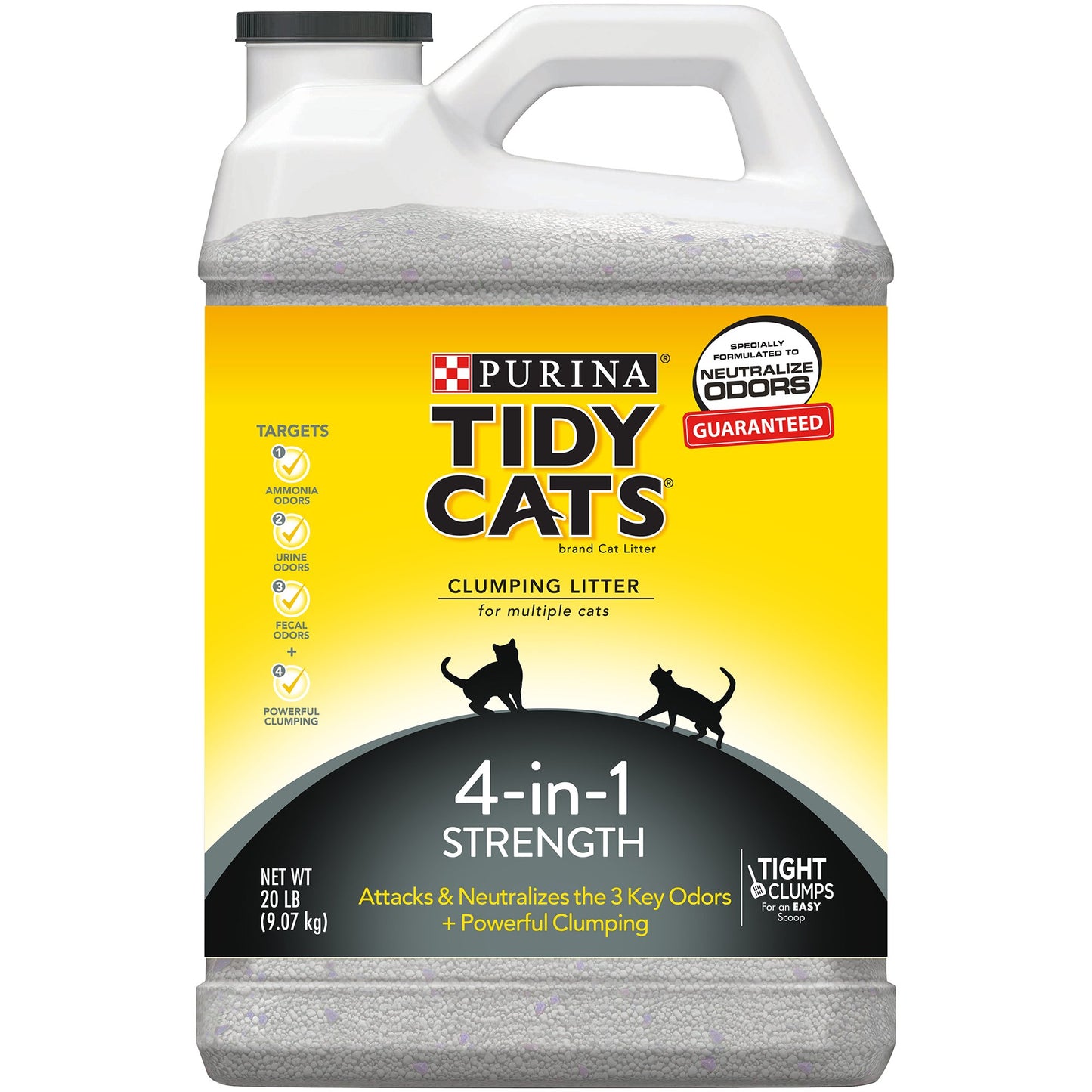 Purina Tidy Cats Clumping Cat Litter 4-in-1 Strength Multi Cat Litter 20 lb. Jug