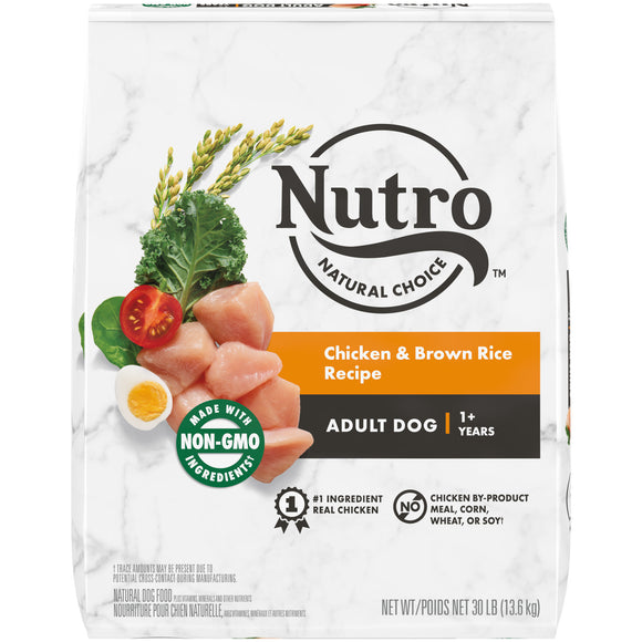 NUTRO Natural Choice Chicken and Brown Rice Recipe Adult Dry Dog Food - 30lbs