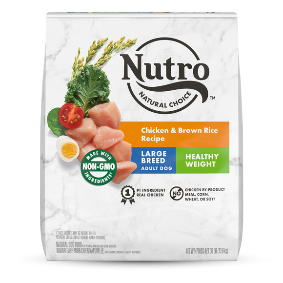 NUTRO WHOLESOME ESSENTIALS Healthy Weight Farm-Raised Chicken, Rice & Sweet Potato Recipe Large Breed Adult Dry Dog Food 30 Pounds