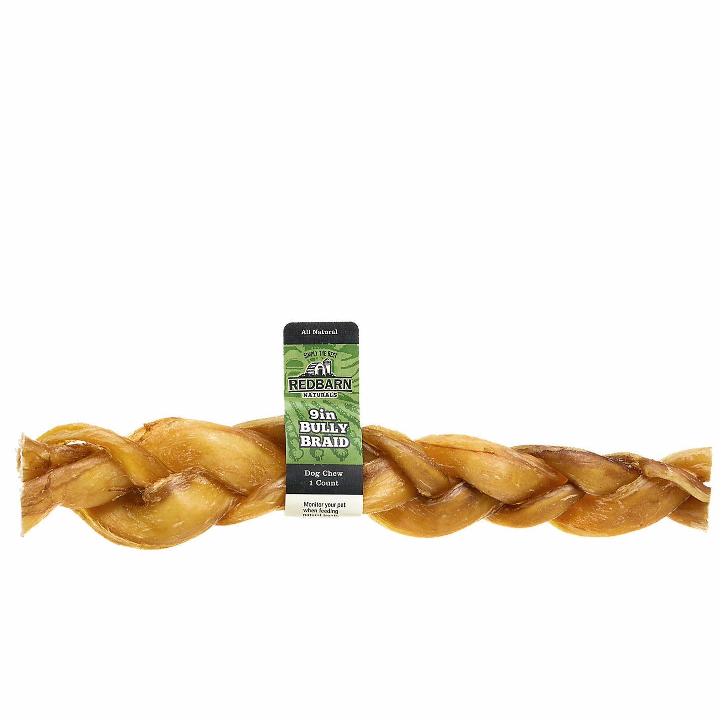 Redbarn Naturals 9 Braided Bully Stick Dog Treat 1 Ct