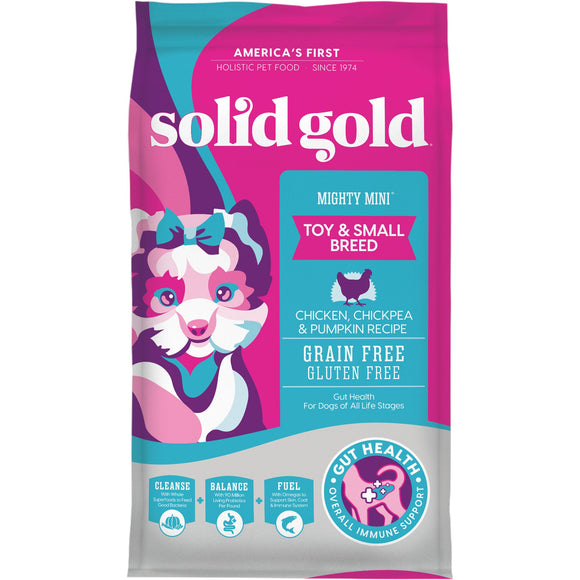 Solid Gold Grain-Free Chicken, Chickpea & Pumpkin Mighty Mini Small Breed Dry Dog Food, 3.75lb
