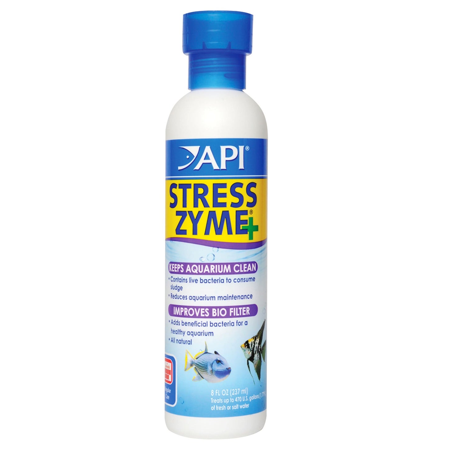 API Stress Zyme Freshwater And Saltwater Aquarium Cleaning Solution 8 oz