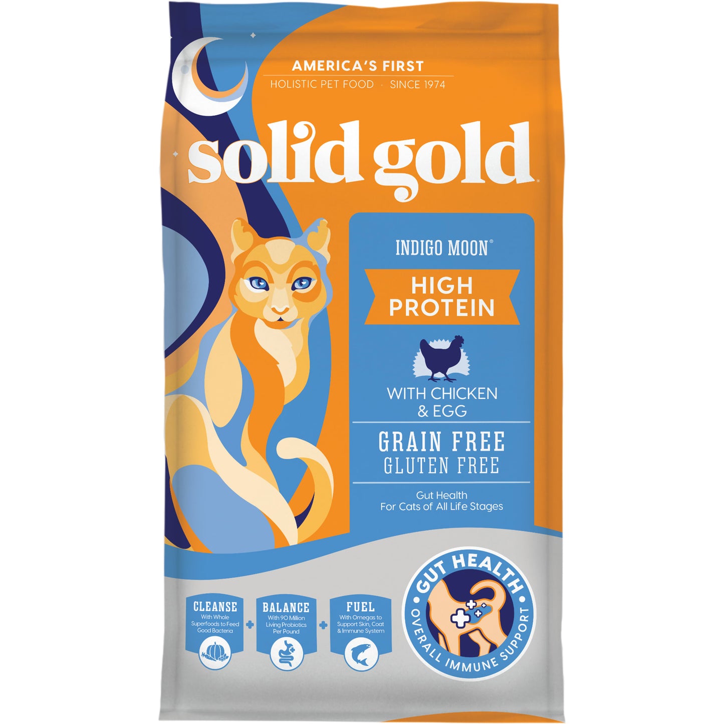 Solid Gold Grain-Free Chicken & Egg Indigo Moon Dry Cat Food, 3 Lb