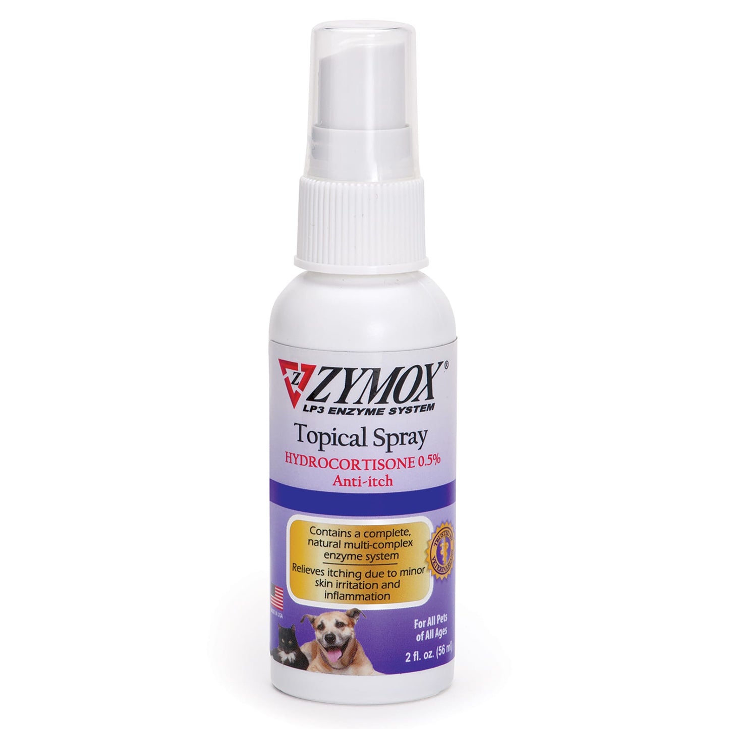 Zymox Topical Spray with 0.5% Hydrocortisone 2 oz