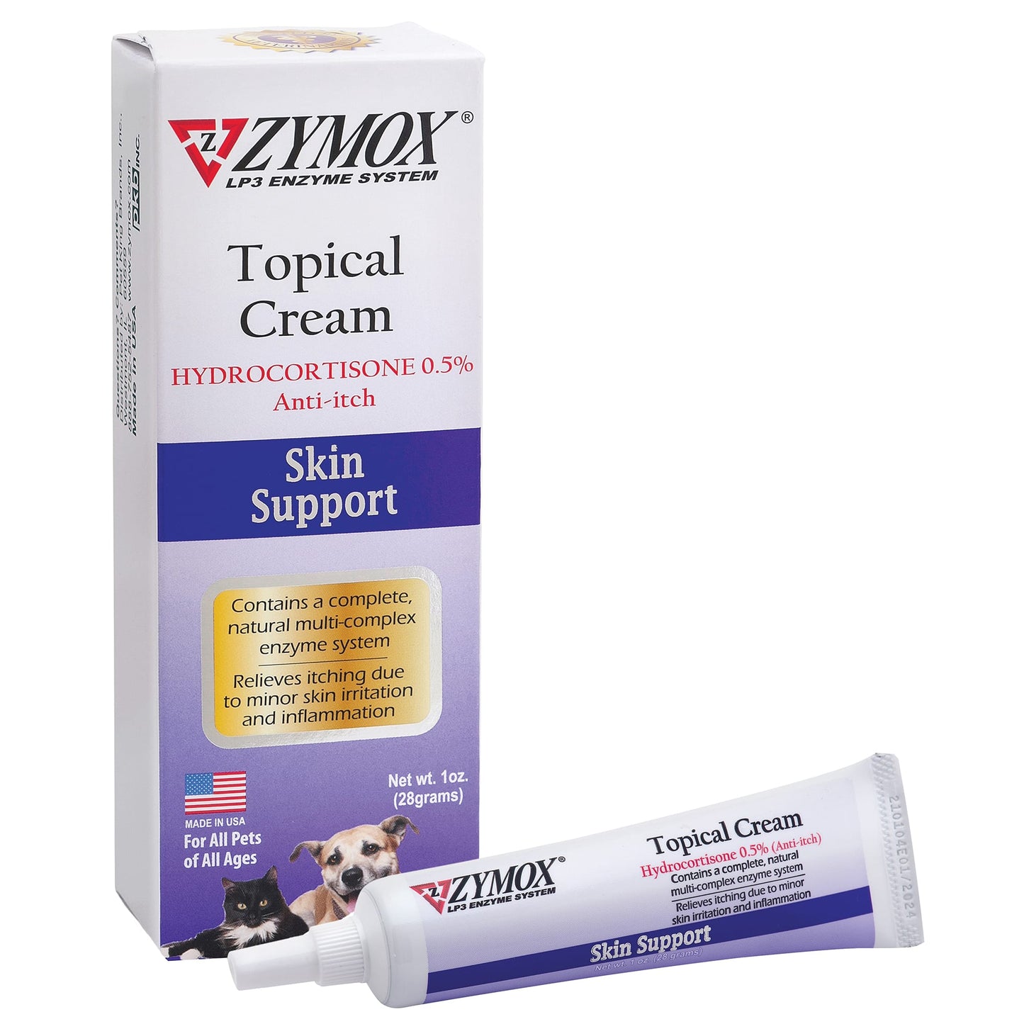 Zymox Topical Cream with 0.5% Hydrocortisone 1 oz