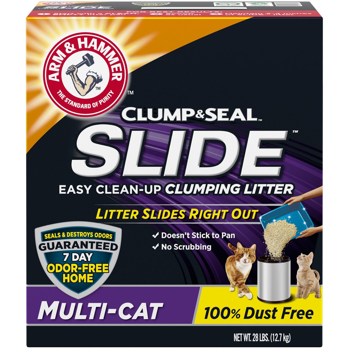 Arm & Hammer SLIDE Easy Clean-Up Multi-Cat Clumping Cat Litter 28lb