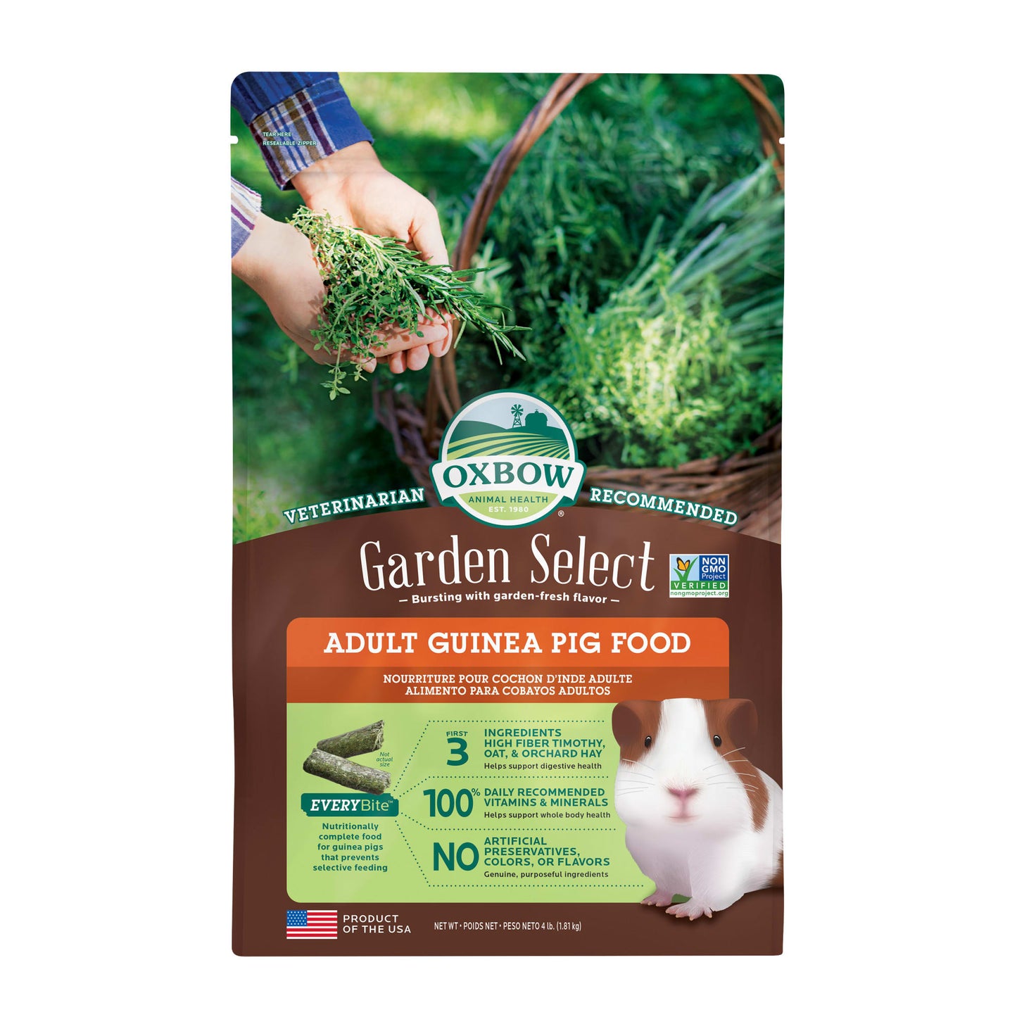 Oxbow Garden Select Natural Science Adult Guinea Pig Food 4 lbs.
