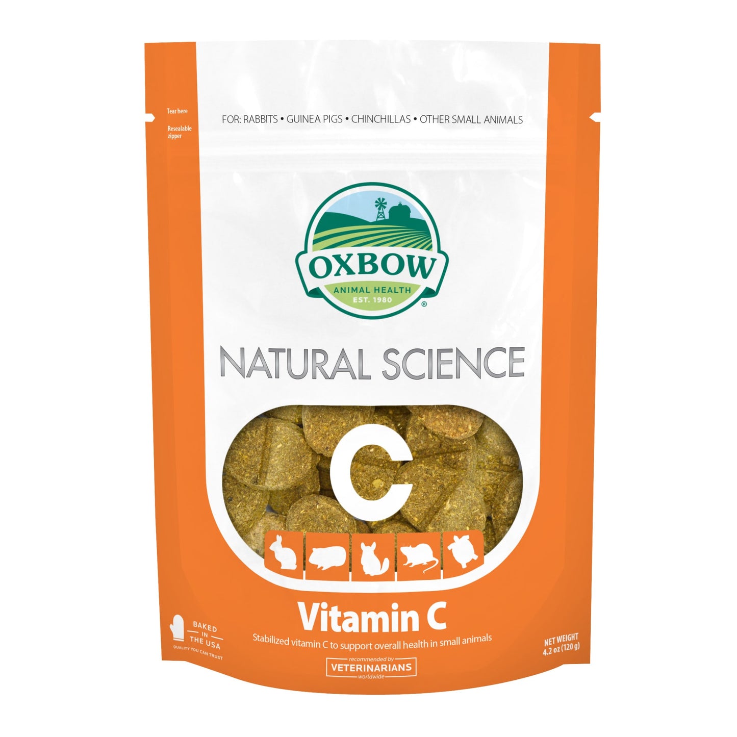 Oxbow Natural Science Vitamin C Supplement for Small Animals 60 ct.