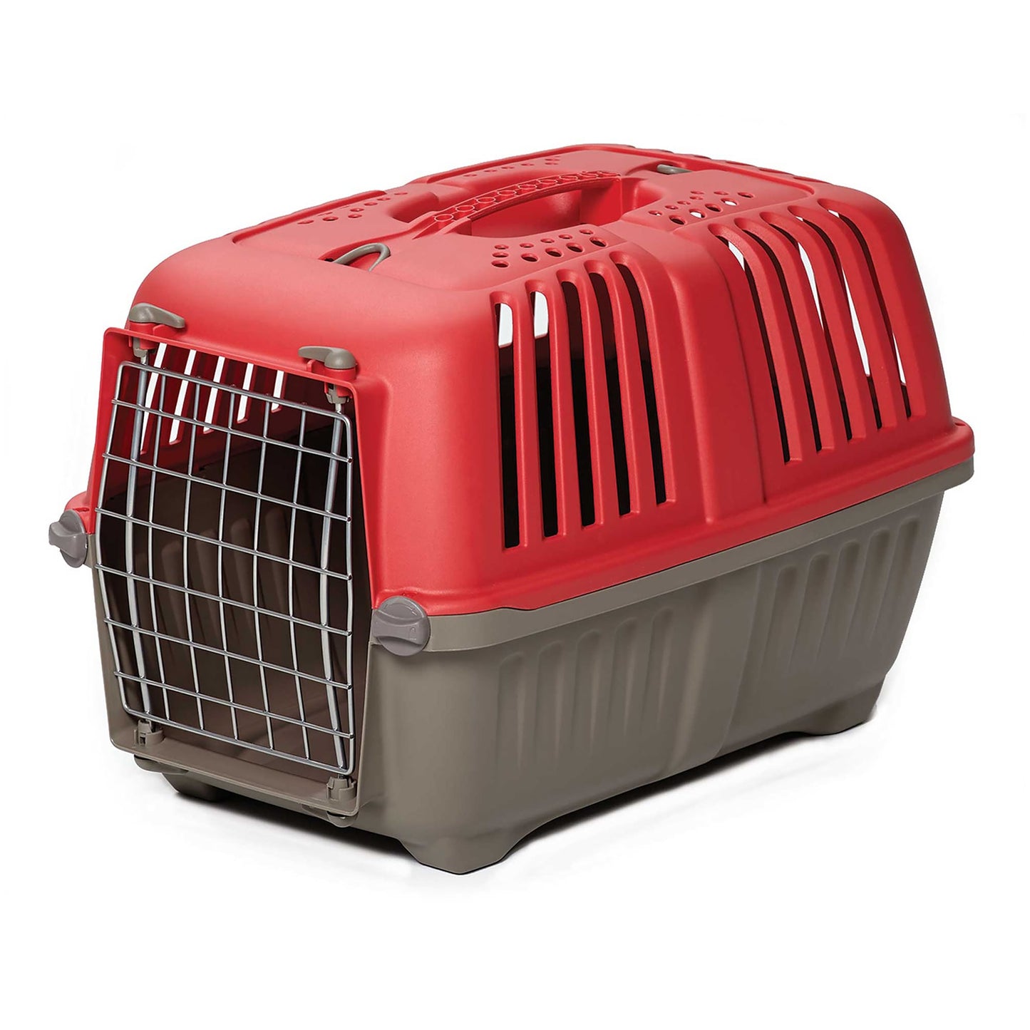 MidWest Homes For Pets Spree Hard-Sided Pet Carrier 19-Inch Ideal for Toy Breeds Red