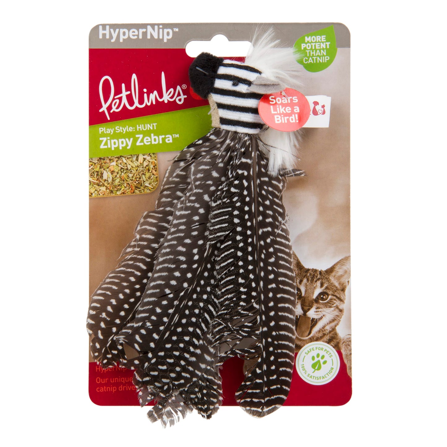 Petlinks HappyNip Zippy Zebra Catnip Cat Toy