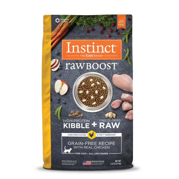 Instinct Raw Boost Grain-Free Recipe with Real Chicken Natural Dry Cat Food by Nature s Variety  2 lb. Bag