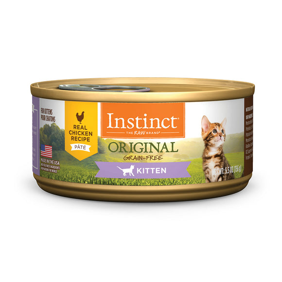 Instinct Kitten Grain Free Real Chicken Recipe Natural Wet Canned Cat Food by Nature's Variety, 5.5 oz.