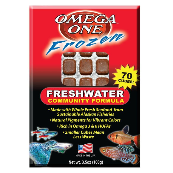 Omega One Frozen Freshwater Community Formula Cube Pack 3.5oz