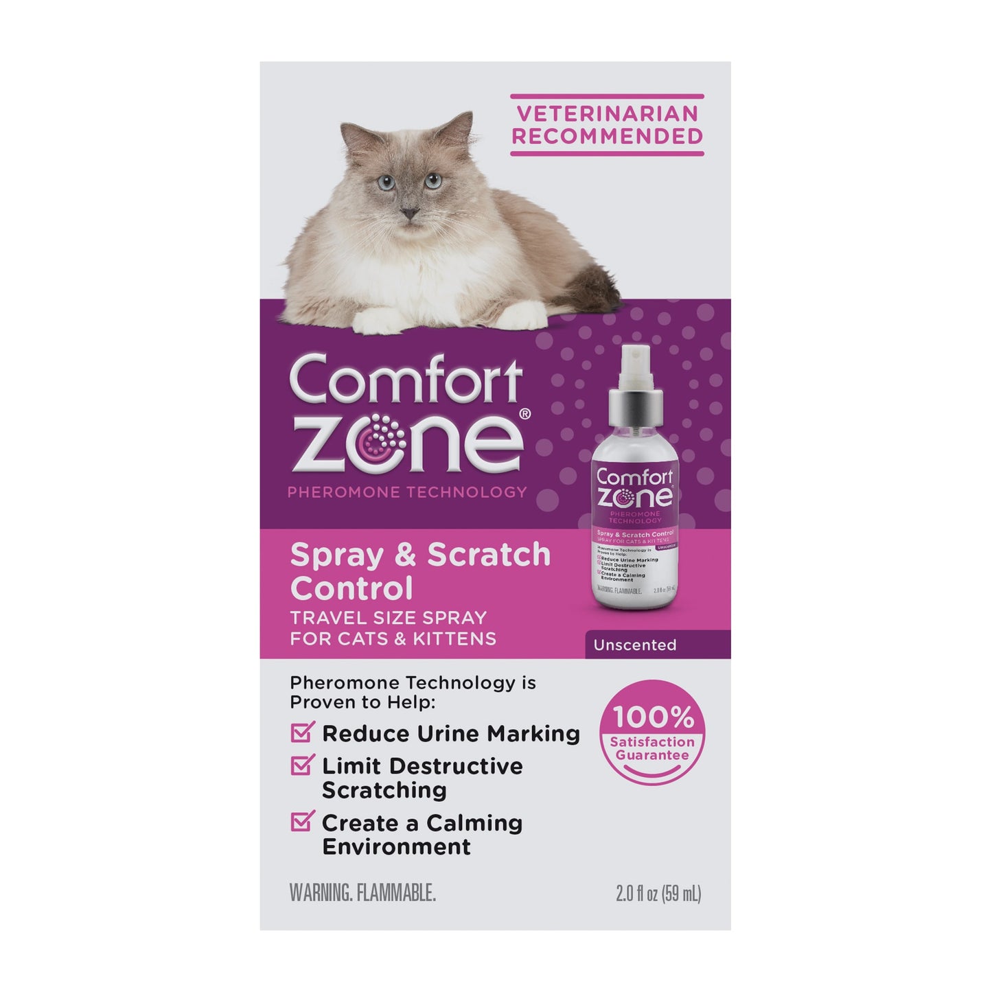 Comfort Zone Scratch Deterrent and Cat Calming Spray 2oz