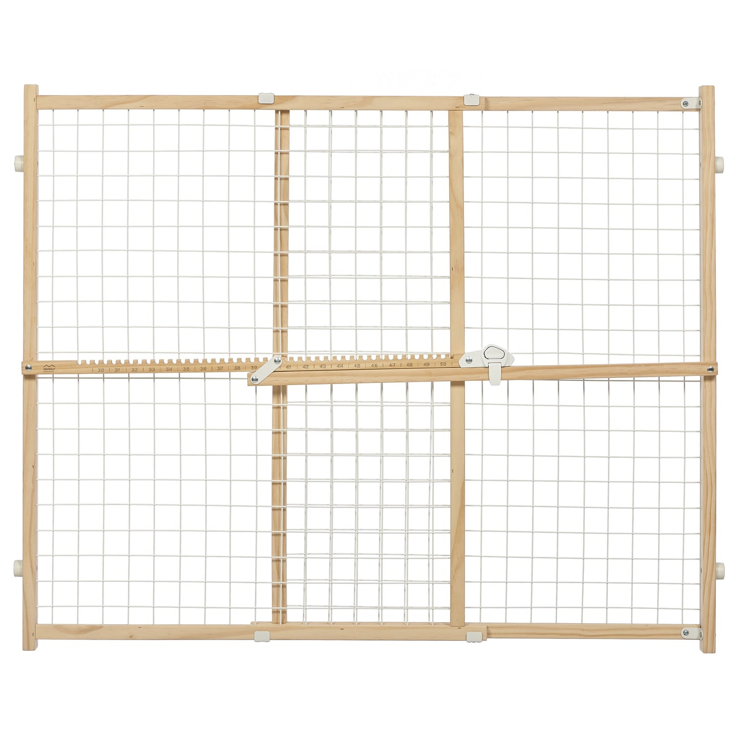 Wood Pet Gate 32 High Featuring New Patented Latch System Wire Mesh Dog Gate Expands 29-41 Inches Wide