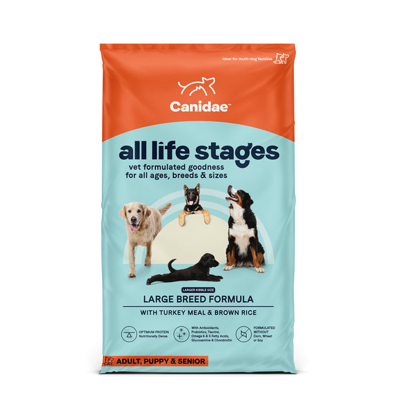 Canidae All Life Stages Turkey & Brown Rice Large Breed Dry Dog Food, 40lb