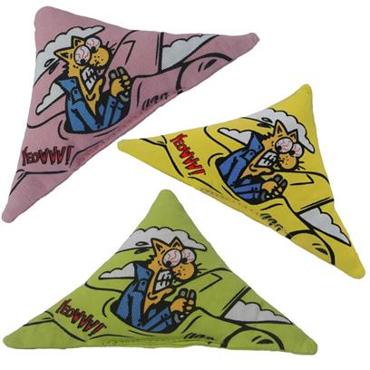 Yeowww! Purr-Muda Triangle Yellow Catnip Toy