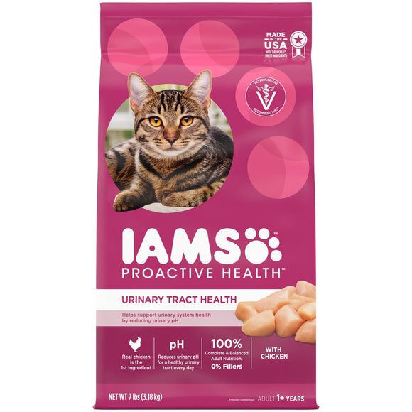 IAMS PROACTIVE HEALTH Adult Urinary Tract Health Dry Cat Food with Chicken  7 lb. Bag