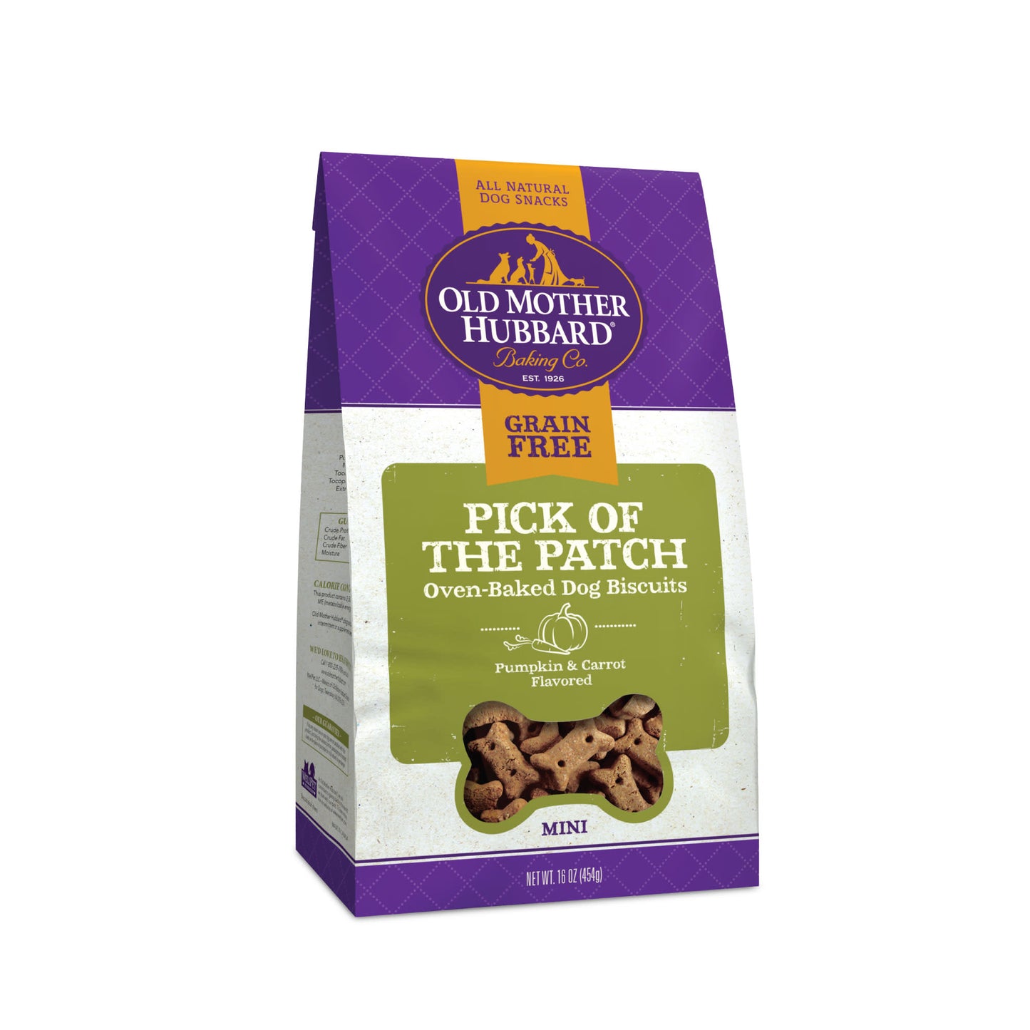 Old Mother Hubbard Pick Of The Patch Grain Free Biscuits Baked Dog Treats Mini 16 Ounce Bag