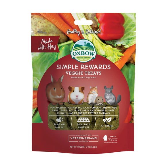 Oxbow Simple Rewards Small Animal Treats  Veggie  2 oz.