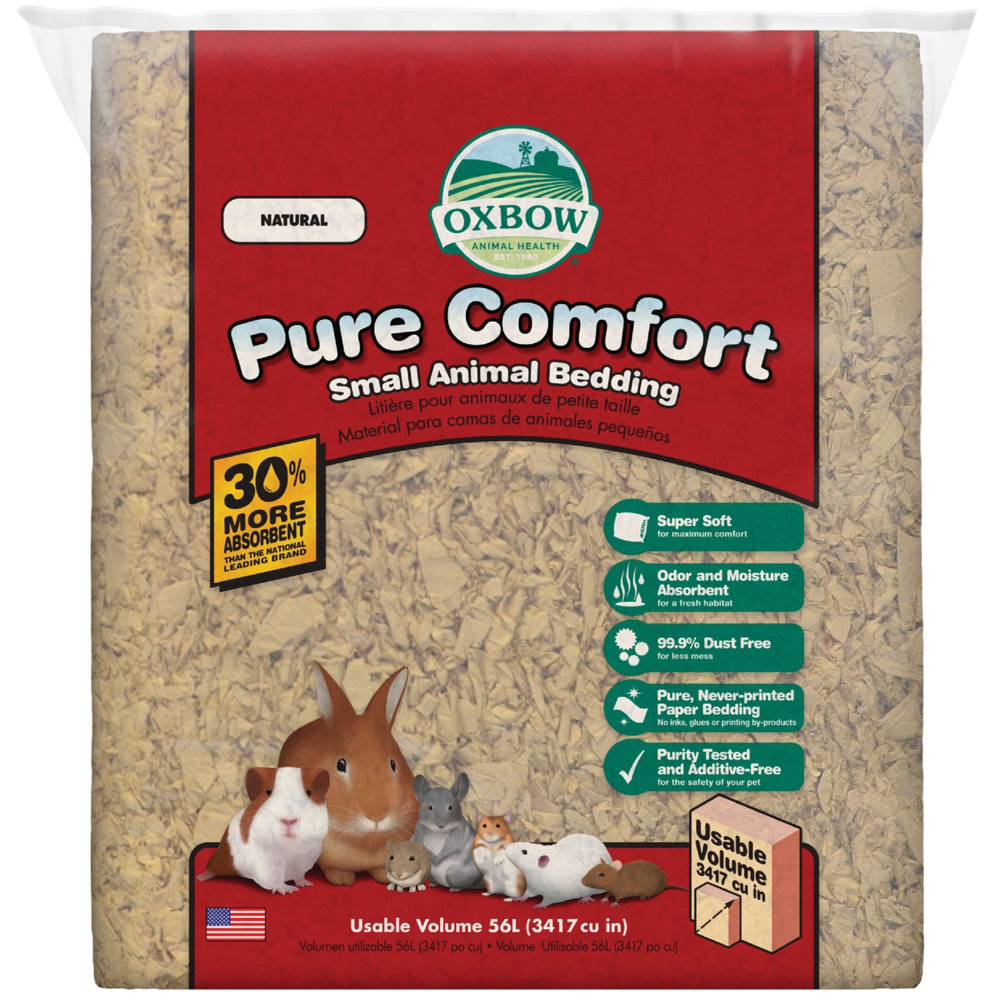 Oxbow Pure Comfort Small Animal Bedding 54 L Natural