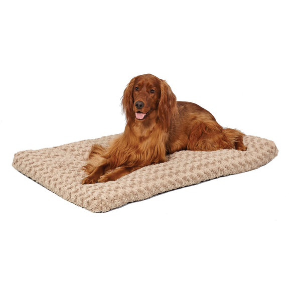MidWest QuietTime Dog Bed & Crate Mat  Deluxe Ombre Swirl  42   Mocha
