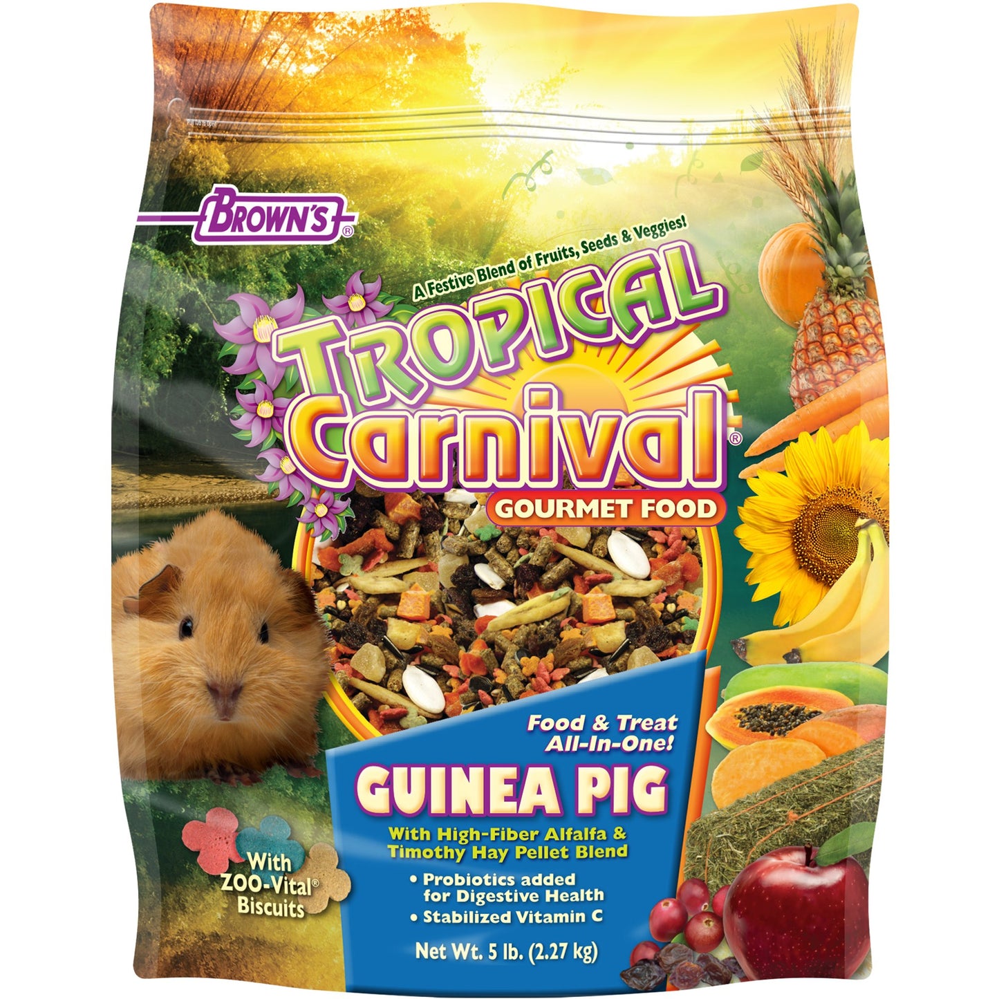 Brown's Tropical Carnival Guinea Pig Small Animal Food 5lb