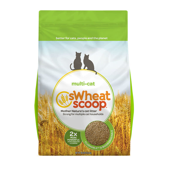 sWheat Scoop Multi-Cat Natural Clumping Wheat Cat Litter  36lb