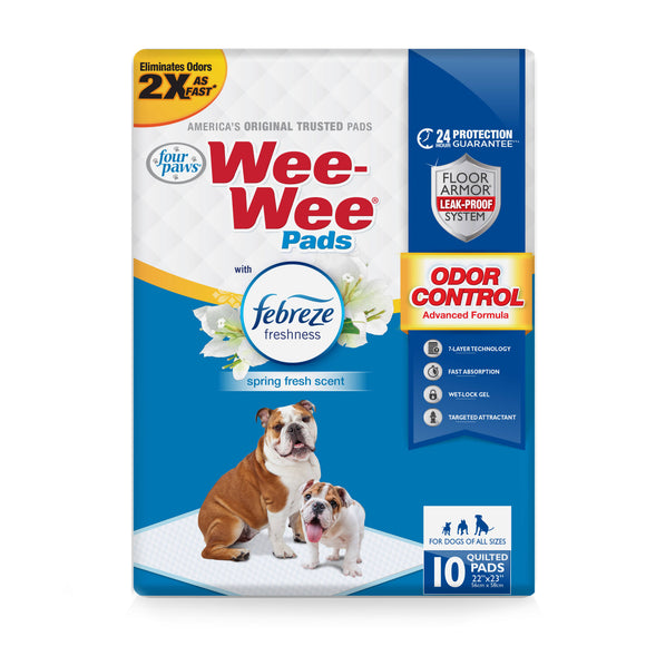 Four Paws 100534949 Wee-Wee Pads  Febreze Freshness - 10 Count