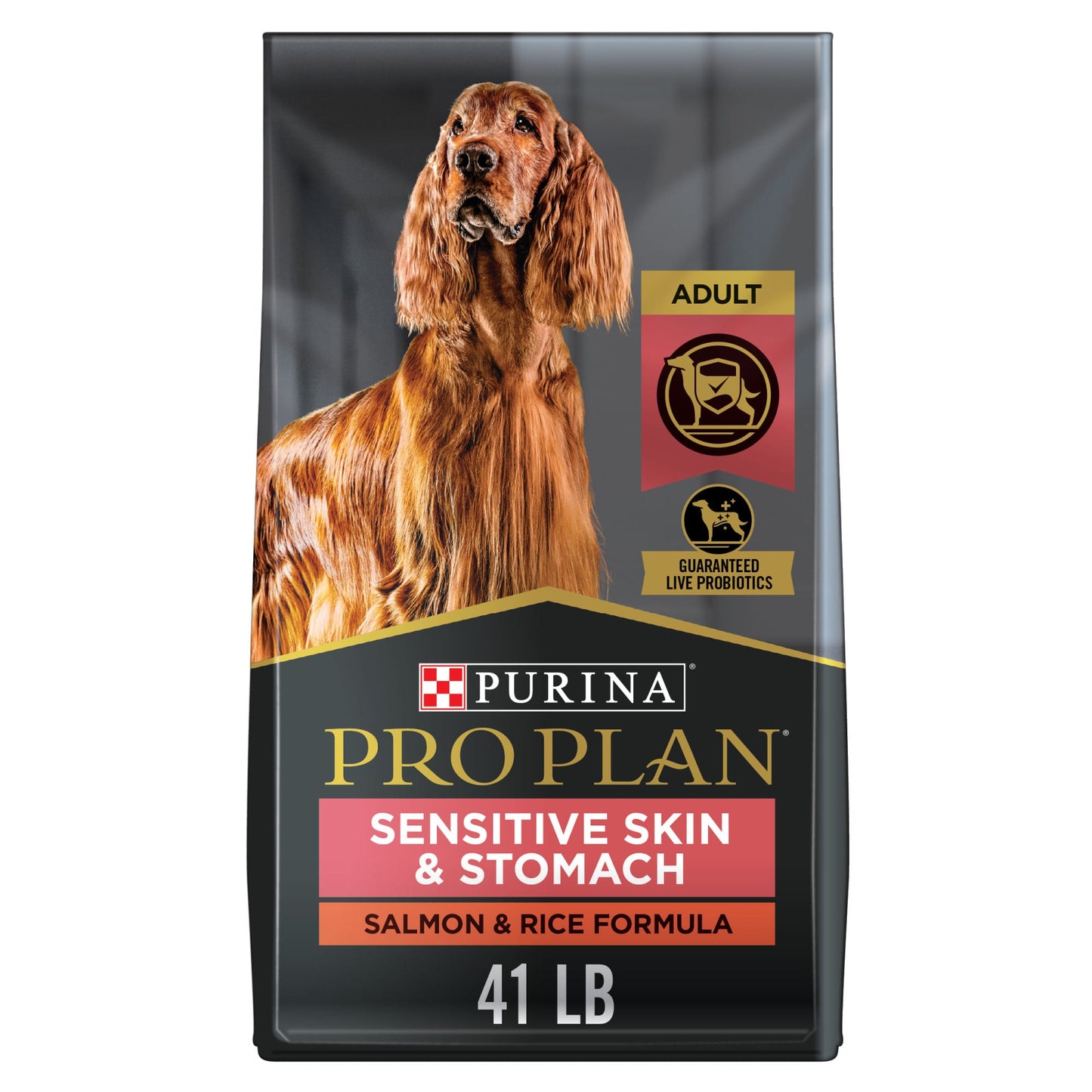 Purina Pro Plan Sensitive Skin and Stomach Dog Food With Probiotics for Dogs Salmon & Rice Formula 40 lb. Bag