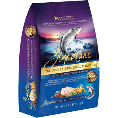 Zignature Trout & Salmon Meal Formula Dry Dog Food  27 Lb
