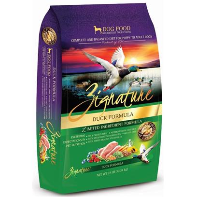 Zignature Limited Ingredient Grain-Free Duck Formula Dry Dog Food, 25LB