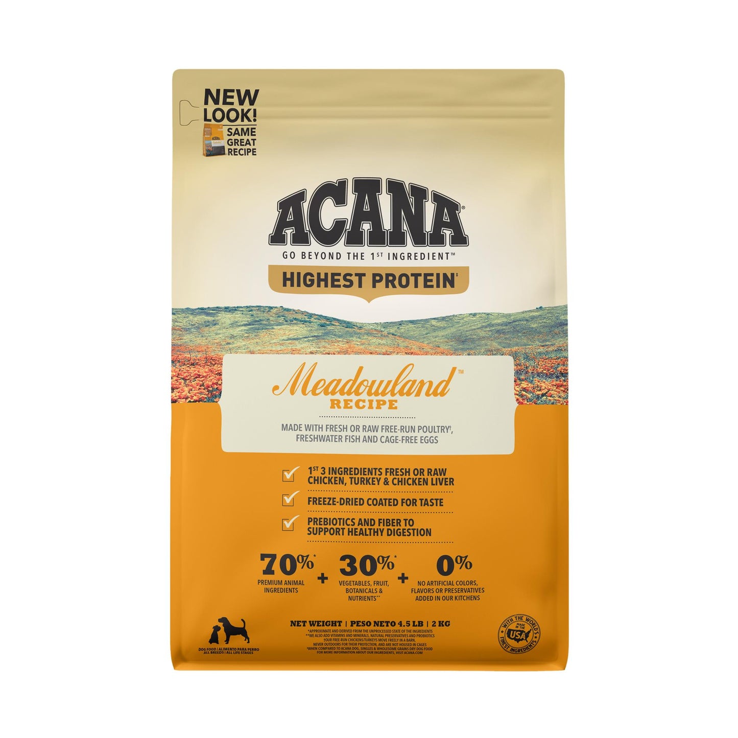 Acana Meadowland Dry Dog Food 4.5#