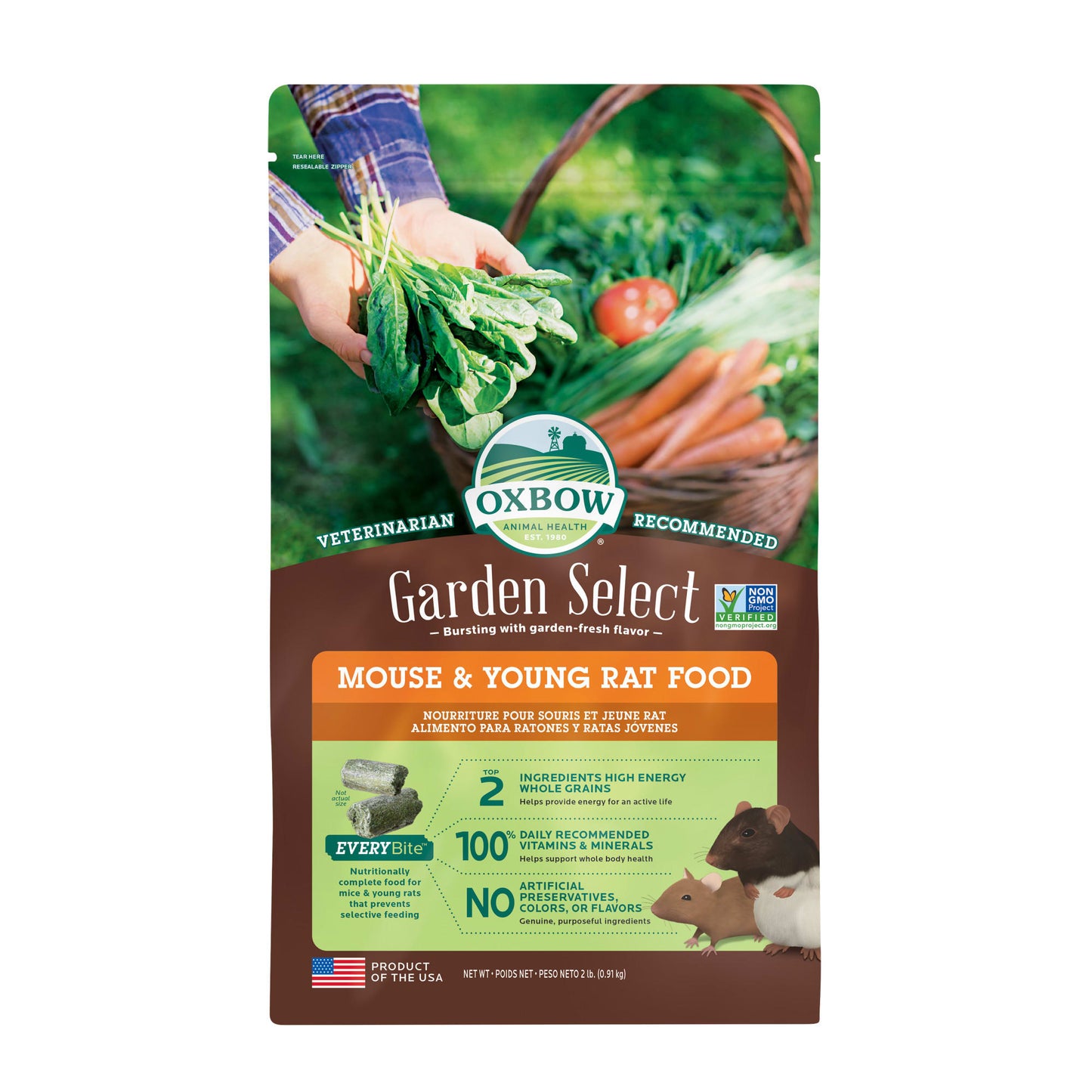 Oxbow 73296363 2 lbs Small Animal Garden Select Mouse Food