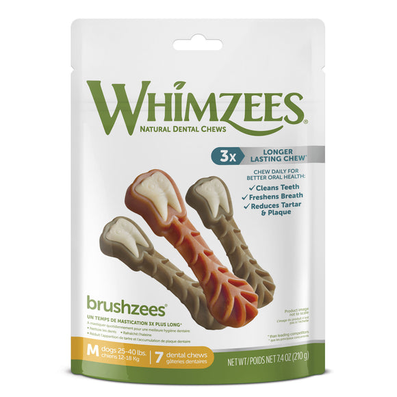 WHIMZEES Daily Use Pack Brushzees  Medium  Pack of 7