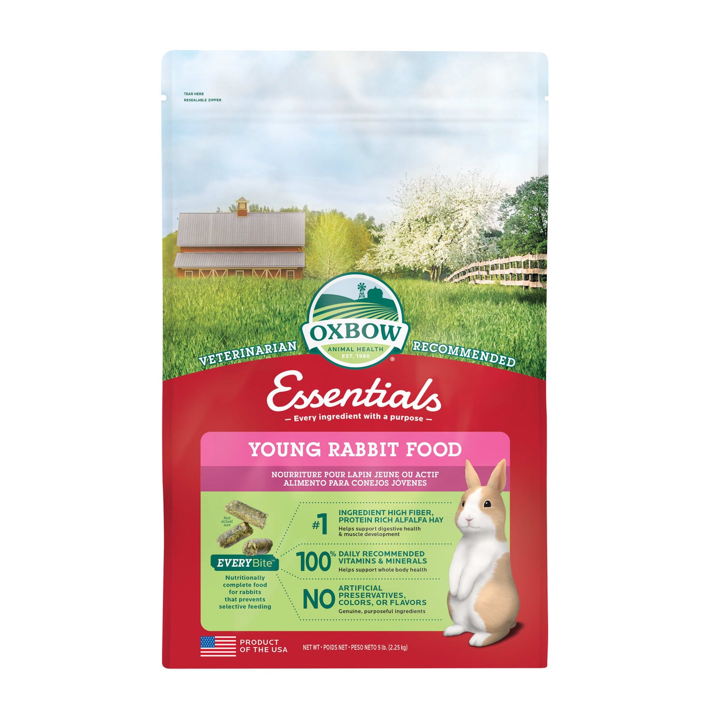 Oxbow Essentials Young Rabbit Food 5 lbs.