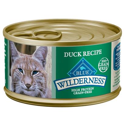 Blue Buffalo Wilderness High Protein Duck Pate Wet Cat Food for Adult Cats Grain-Free 3 oz. Can