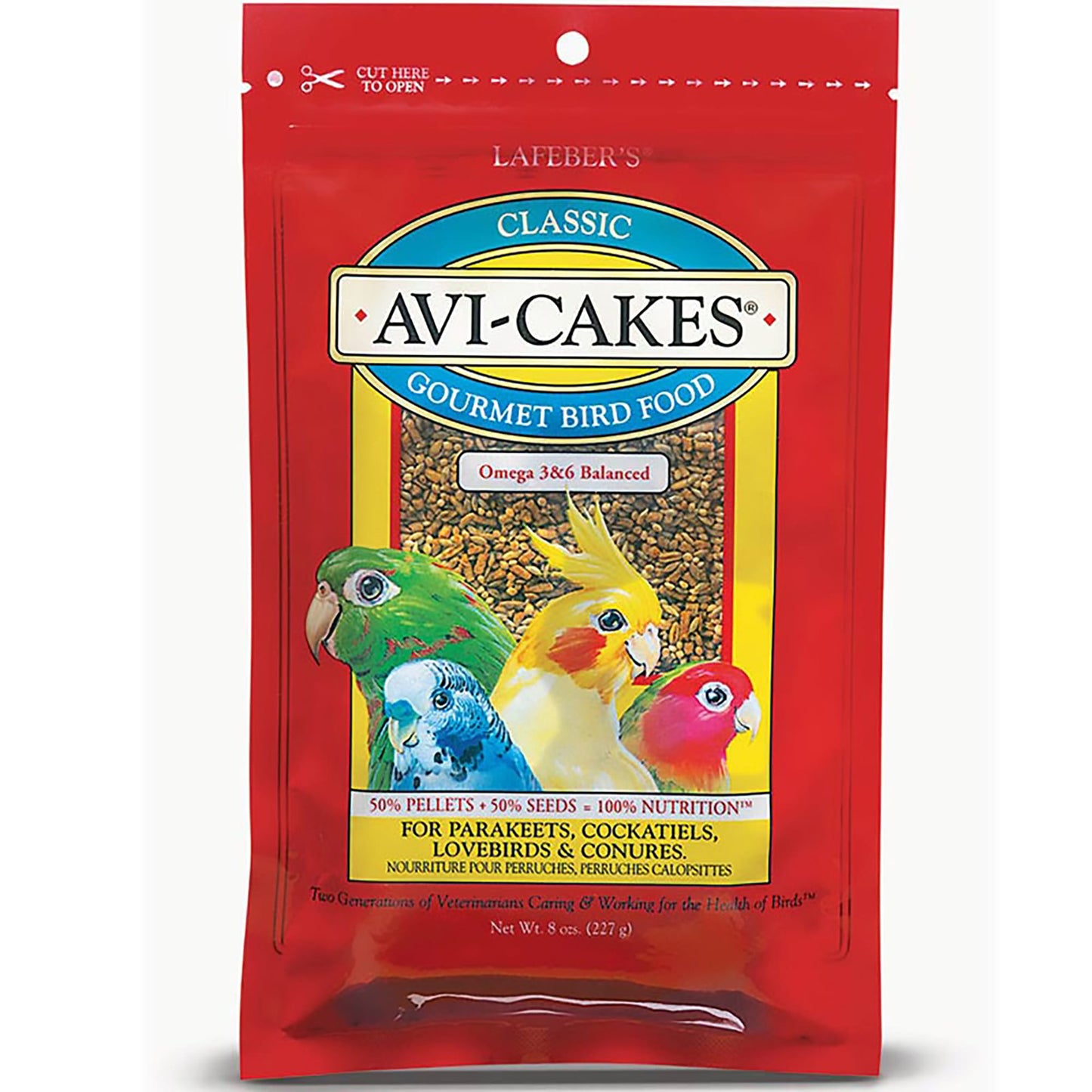 Lafeber s Avi-Cakes Parakeets Cockatiels LoveBirds & Conures 8 oz