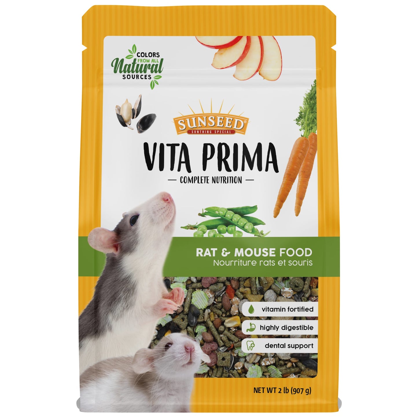 Sunseed Company Vita Prima Rat Mouse & Gerbil Formula 2 Lb