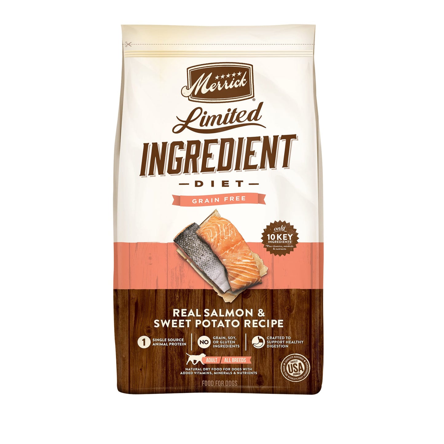 Merrick Grain-Free Limited Ingredients Diet Salmon & Sweet Potato Adult Dry Dog Food, 4 lb