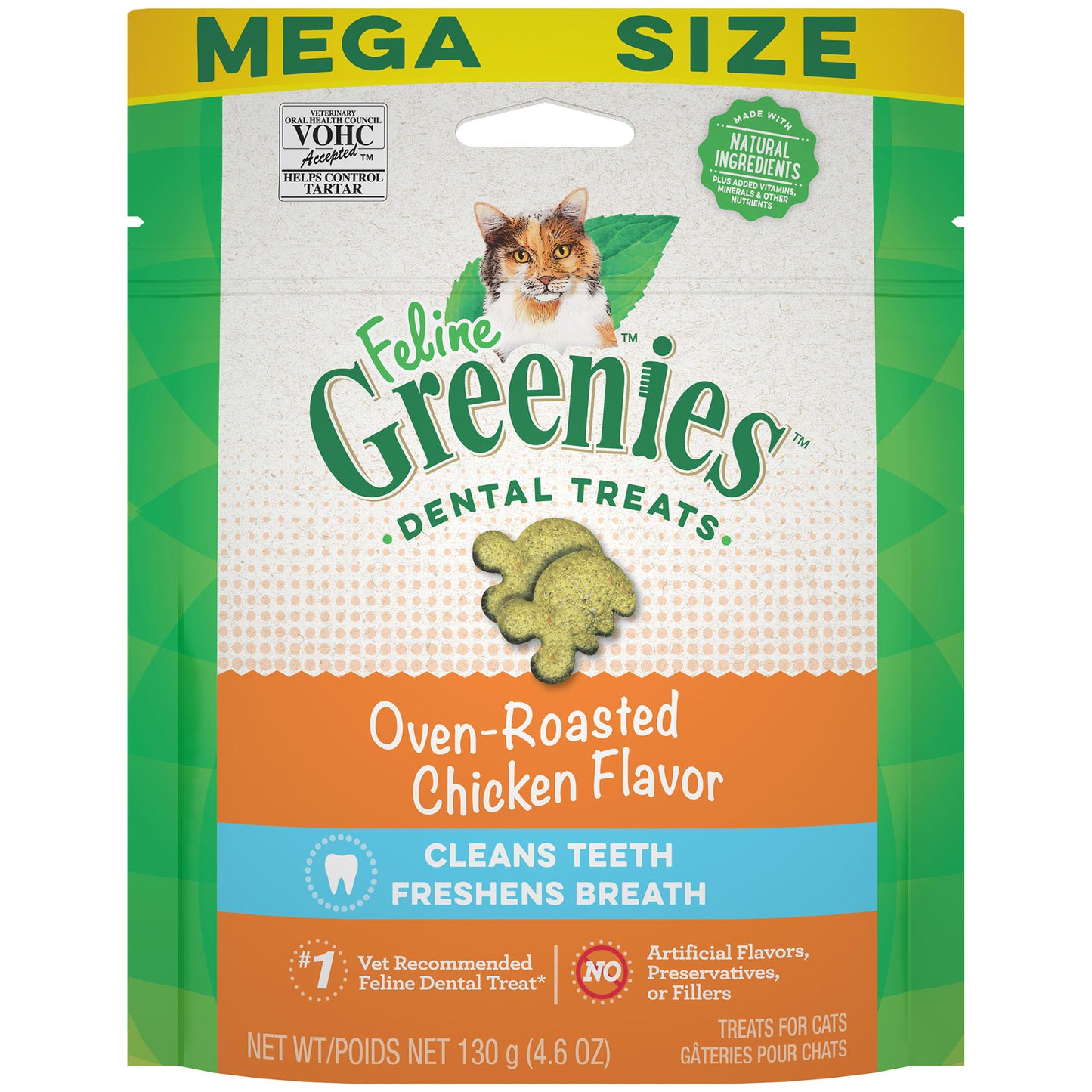 Greenies Oven Roasted Chicken Flavor Dental Treat for Cat 4.6 oz.