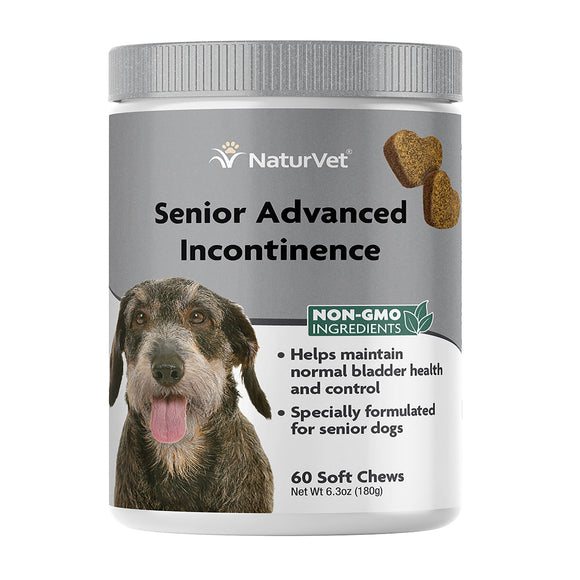 NaturVet Senior Advanced Incontinence Dog Soft Chew, Count of 60, 2.75 IN