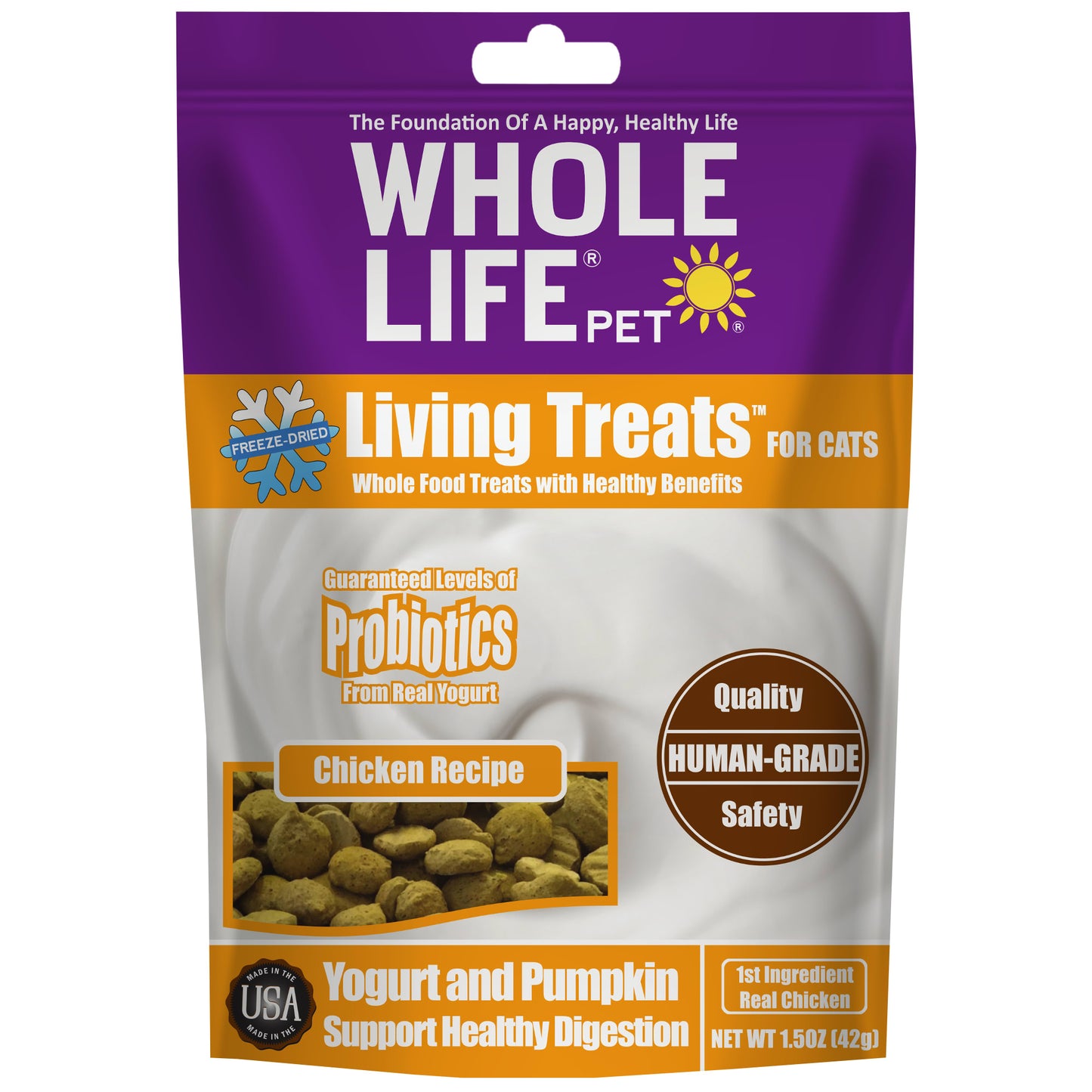 Whole Life Pet Living Treats Chicken Recipe Cat Treats 1.5oz