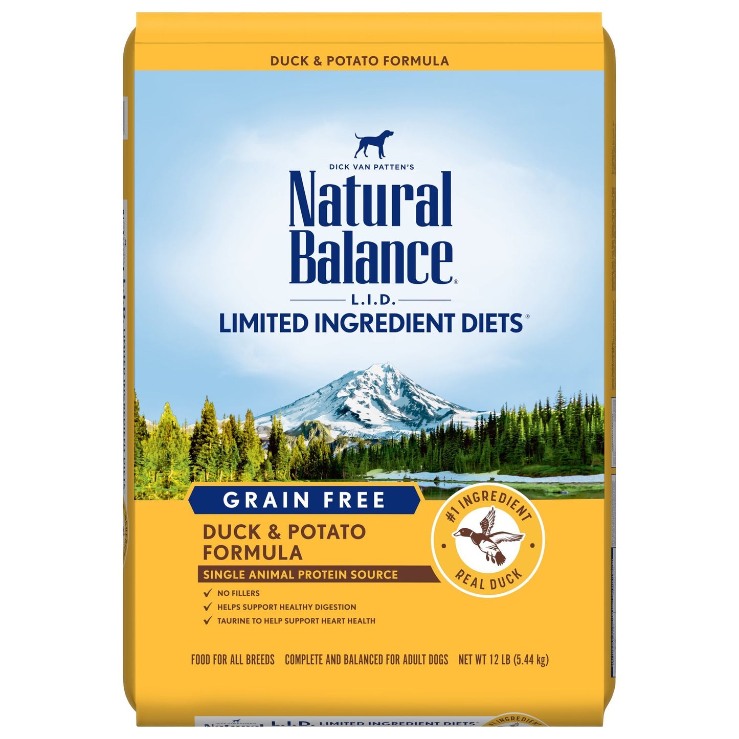 Natural Balance L.I.D. Limited Ingredient Diets Duck & Potato Formula Dry Dog Food 12 Pounds